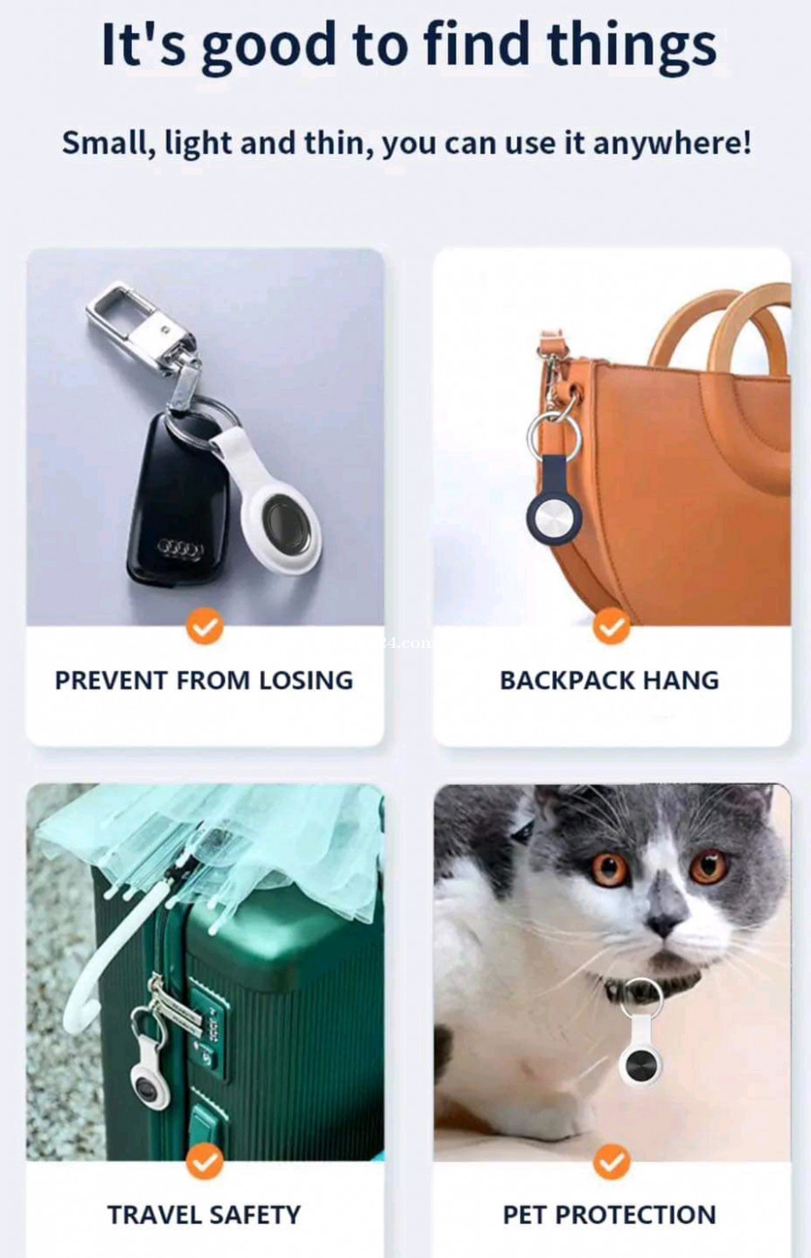 GPS Findmy Tag ថ្មប្រើបាន1ឆ្នាំ Price 15.00 in Phnom Penh Thmei