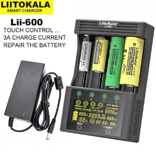 ឆ្នាំងសាកថ្ម Original Liitokala Charger New in Box