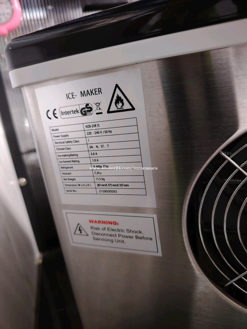 Ice Maker 35Kg/24hrs Second Hand Price 70.00 in Preaek Pra, Cambodia