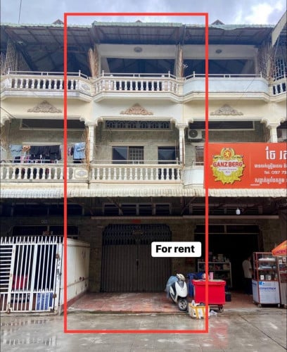 ផ្ទះសម្រាប់ជួលរកសុី នៅសង្កាត់ ទឹកថ្លា ផ្លូវ២០០៤Shophouse for rent at Tuek thlar st 2004