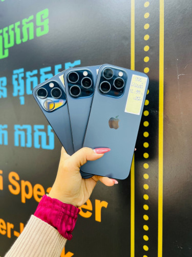 IPhone15Promax Memory256g ស្នំសុីន អេក្រង់សុីន មានស្កេន