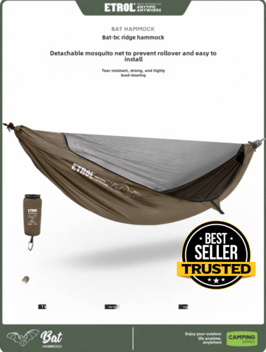 Out of stock! Etrol bat-Lightweight Double Hammock, Portable for Indoor, Hiking Camping