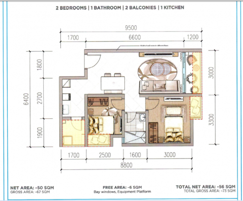 High Floor 2 Bedroom for Sale in Urban Village Phase II