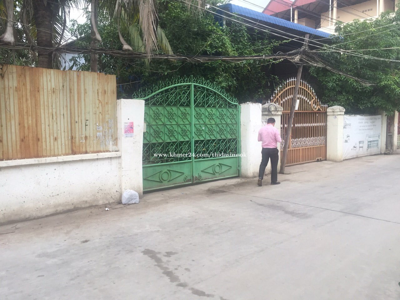 Land/house for rent street Betong wat Damboul kpous