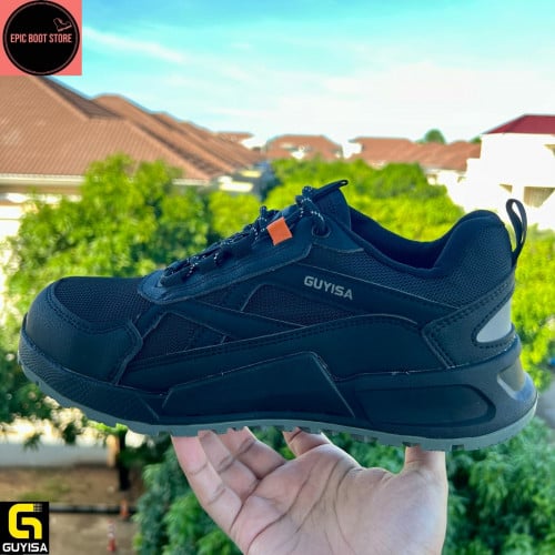 ស្បែកជើងសុវត្ថិភាពម៉ាក Guyisa ពណ៍ខ្មៅ (Guyisa Safety Boot)