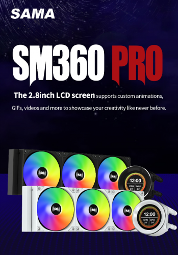 SAMA SM360 PRO Liquid Cooler LCD Screen