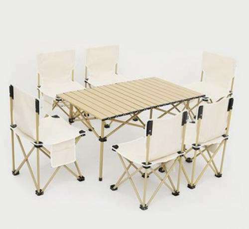 Picnic folding table set 1Table + 6cahirs 120x54x50cm