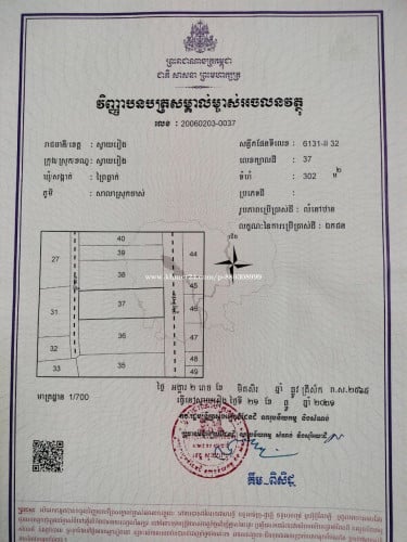 ដីលក់នៅសង្កាត់ព្រៃឆ្លាក់ ក្រុងស្វាយរៀង ខេត្តស្វាយរៀង