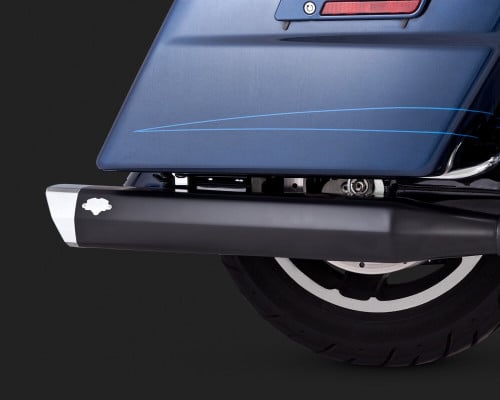 សុីម៉ាំង់លេងថ្មីរសំរាប់ម៉ូតូ Harley-Davidson Vance & Hines Monster Square Black Slip-On Exhaust