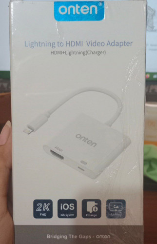 Onten Lightning converter to HDMI Video Adapter នៅមានស្តុកស្រាប់