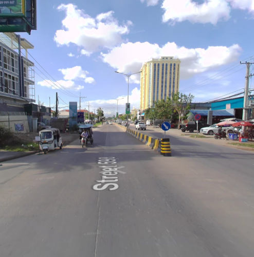 ដីកែងសម្រាប់ជួលលើផ្លូវជាសុផារ៉ា - Corner Land For Rent On Street Chea Sophara