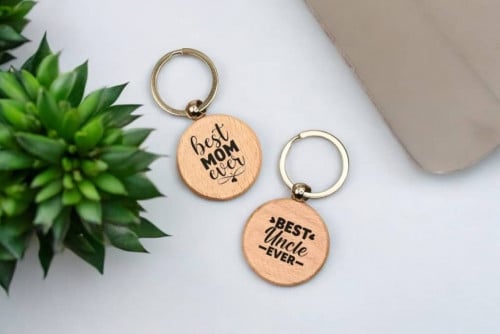 Round Keychain with Customize Name/Wordings/Logo/Photo