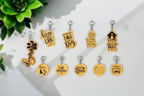 Custom Cut Keychain for Furry Babies with Name/Logo/Wordings