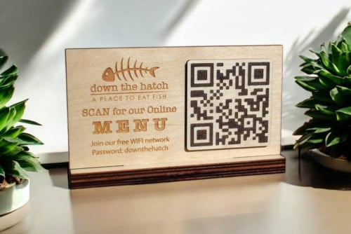 Custom restaurant table numbers come with QR code menus