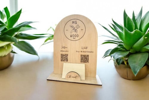 Custom Wood Cut QR Codes for Hotel/Restaurant/Convenient Stores