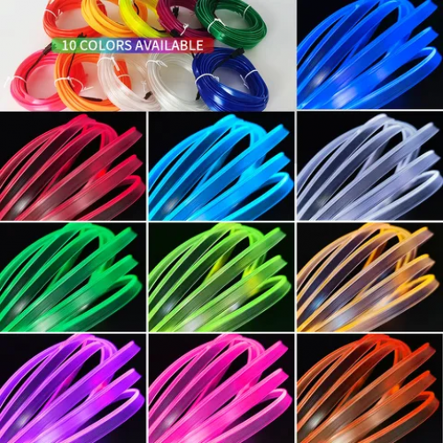 5M Car Atmosphere Light Neon Wire Car kit LED Panel