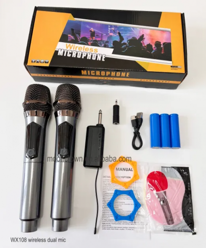 Handheld Wireless Dynamic UHF Mic rechargeable Microphone