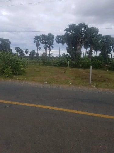 ដីលក់ជាប់ផ្លូវជាតិ(ចុះពីផ្សាបាត់ដឹង១០នាទី)ទំហំ10×23