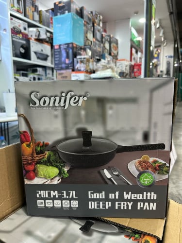 Deep Fry Pan 28cm-3.7L Black 🥩🍳🥩