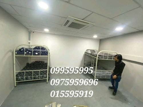 គ្រែ2ជាន់សរ ជាមួយពូកអេប៉ុង6cm