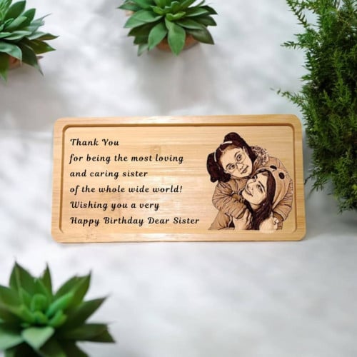 Custom Wood in Rectangle Shape with Photo, Logo, Wordings