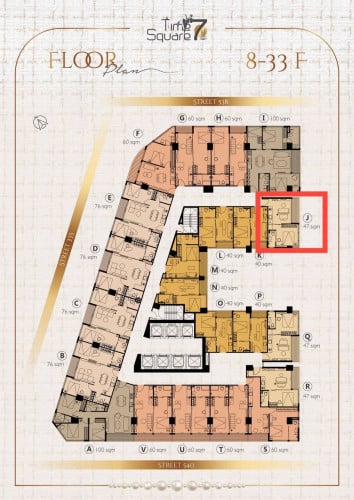 1 Bed Size 47sqm Time Square 7