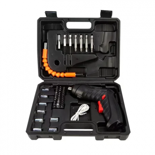 ម៉ូទ័រដោះវីស សាកថ្ម / 47PCS electric screwdriver set