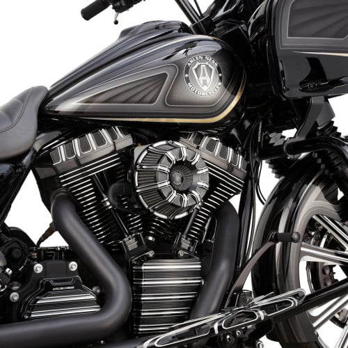 អែរ៏លេងថ្មីរសំរាប់ម៉ូតូធំម៉ាក Harley-Davidson Arlen Ness 10-Gauge Inverted Series Air Cleaner