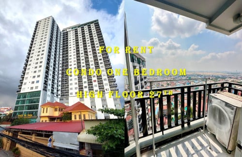 #SCL024 👉 Very High Floor on 27th One Bedroom at L Residence Bengtompun For RENT