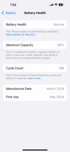 15 pro max 256 ZP 95% Black
