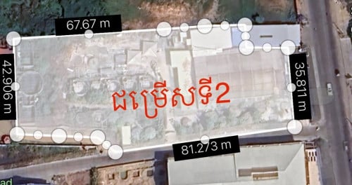 ដីកែងសម្រាប់បើកអាជីវកម្មជួលលើផ្លូវធំ ភ្នំពេញថ្មី - Commercial Land For Rent On Main Road
