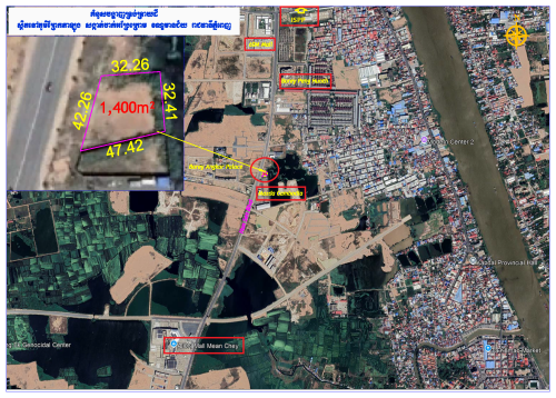 Land for sale on St. Samdach HUN SEN Blvd (Road-60m)  ( Near Aeon mall 3)