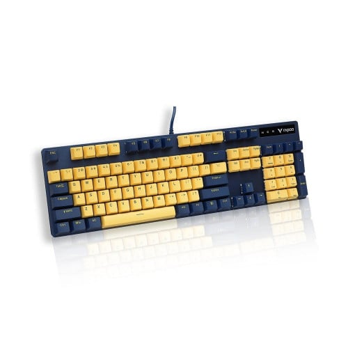 RAPOO V500Pro Yellow Blue Mechanical Keyboard