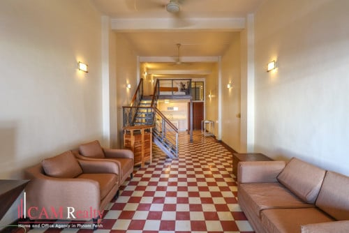 1st Floor Renovated 2-Bedroom Duplex Apartment for Rent in Daun Penh (Riverside)