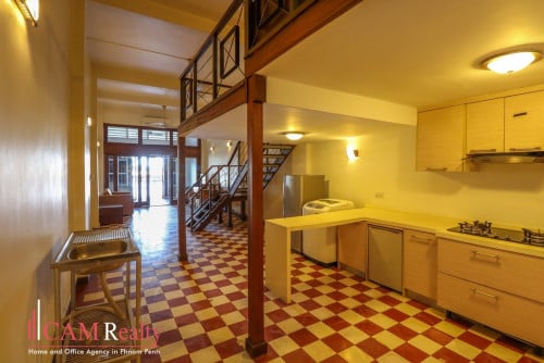 1st Floor Renovated 2-Bedroom Duplex Apartment for Rent in Daun Penh (Riverside)