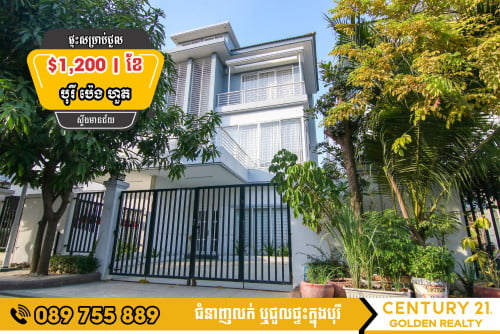 វីឡាភ្លោះ Twin A សម្រាប់ជួលបន្ទាន់ក្នុង បុរីប៉េងហួត ដឹស្តា​ អិតធឺណល