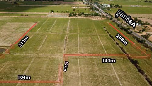 ដីលក់បន្ទាន់ជាប់ផ្លូវជាតិ6A