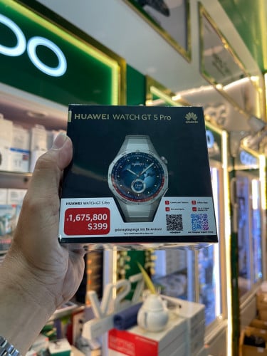 HUAWEI Watch GT5 Pro Titanium 46mm ថ្មីប្រអប់ធានា1ឆ្នាំតម្លៃពិសេសជូន