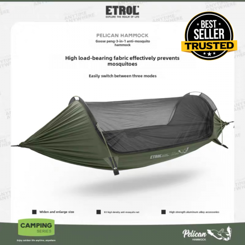 ETROL Camping Hammock with Mosquito Net,3 in 1 Function, for Travel Outdoor