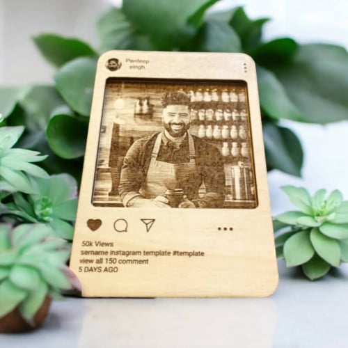 Customize Laser Engraving Instagram with Photo Engrave