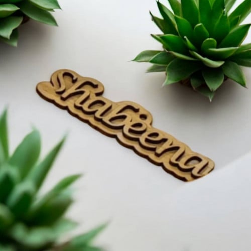 Customized 3D Wood Keychain (name only)