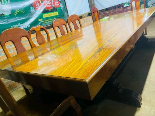 តុលក់ប្រភេទឆ្នុងសុទ្ធ-បណ្តោល 3,20-ទទឹង 1.25*ជើងតុប្រភេទឈើធ្នុងសុទ្ធ