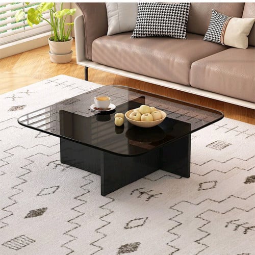 Temper Glass Tea Table តុកញ្ចក់មុខសាឡុង