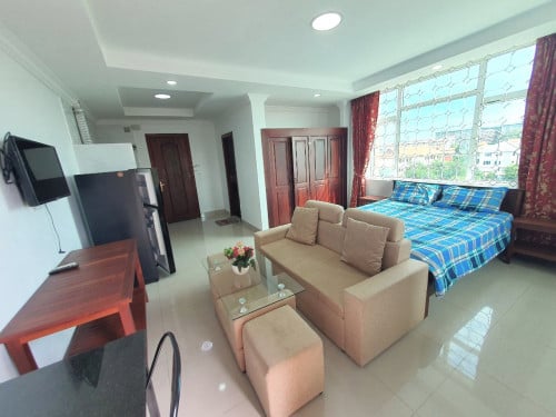 Sen Sok area | Modern apartment studio with elevator for rent at Tuek Thla