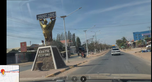 ដីលក់ ឬ ជួល ក្នុងក្រុងក្រចេះ 15.4m x 53m ( លើផ្លូវជាតិលេខ៧​) ម្តុំរូបគ្រុឌ