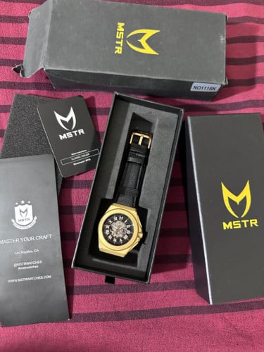 Mstr noble skeleton automatic new 98% full box