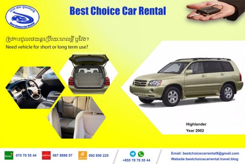 Toyota Highlander special  Car Rental