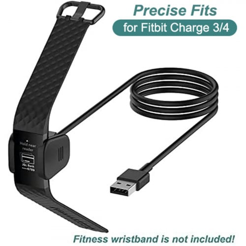 Charger Cord Replacement for Fitbit Charge 3/4 Smartwatch Cable