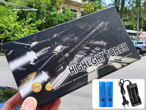 Digital LED FLASHLIGHT XM-L T6, Use 2 Batteries