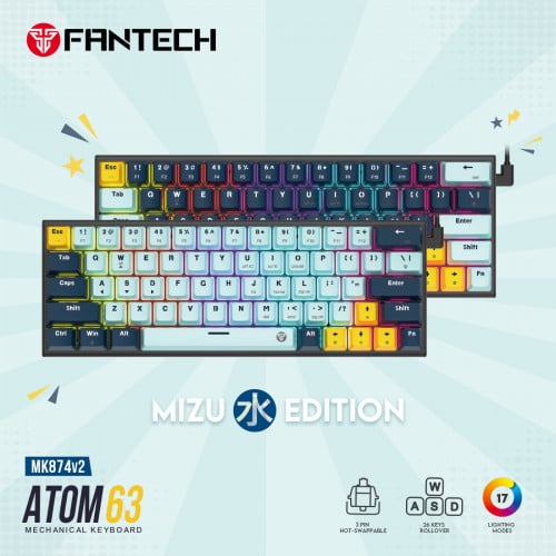 Fantech MK874v2 ATOM63 MIZU Edition 60% Mechanical Keyboard